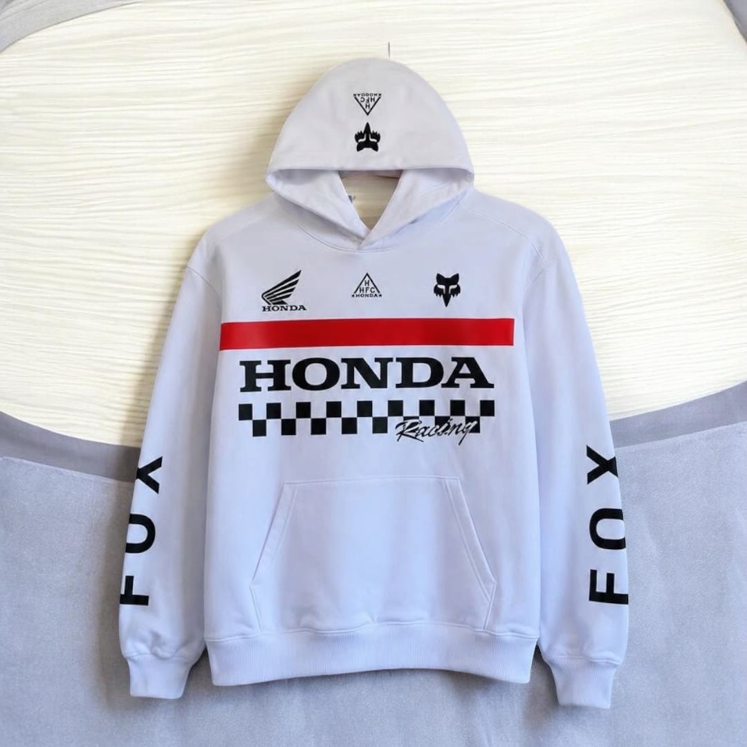 Poleron Honda Racing Blanco